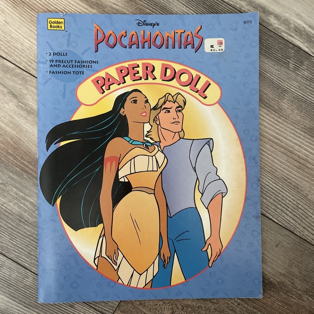 Disney Pocahontas Paper Doll Book 1995 Golden Books Uncut Vintage 0307080706